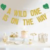 Gold Glitter Jungle Baby 1st Birthday Party Decoration, Welcome Sweet