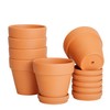 Juvale 4-inch 6 Pack Small Terracotta Pots with Saucer and