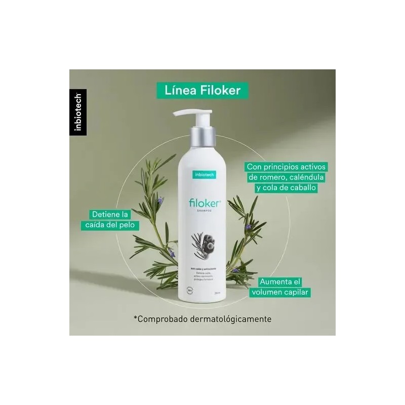 Inbiotech Filoker Shampoo 250ml Anticaída Protege Fortalece
