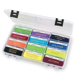 Name Badge Productions - 14 x 8 3/4 x 1 Inch Ribbon Holder - Heavy Duty Molded Plastic with Dividers