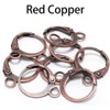 20 ganci per orecchini in rame, 14 × 12 mm,