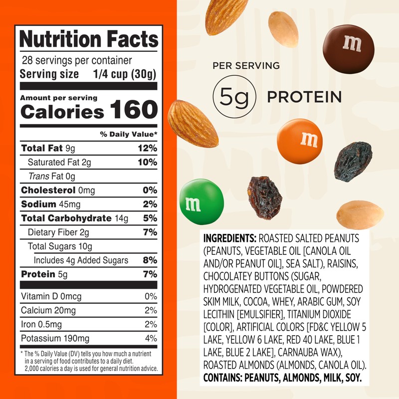 Snak Club Energizer Trail Mix with Roasted Salted Peanuts, Raisins,