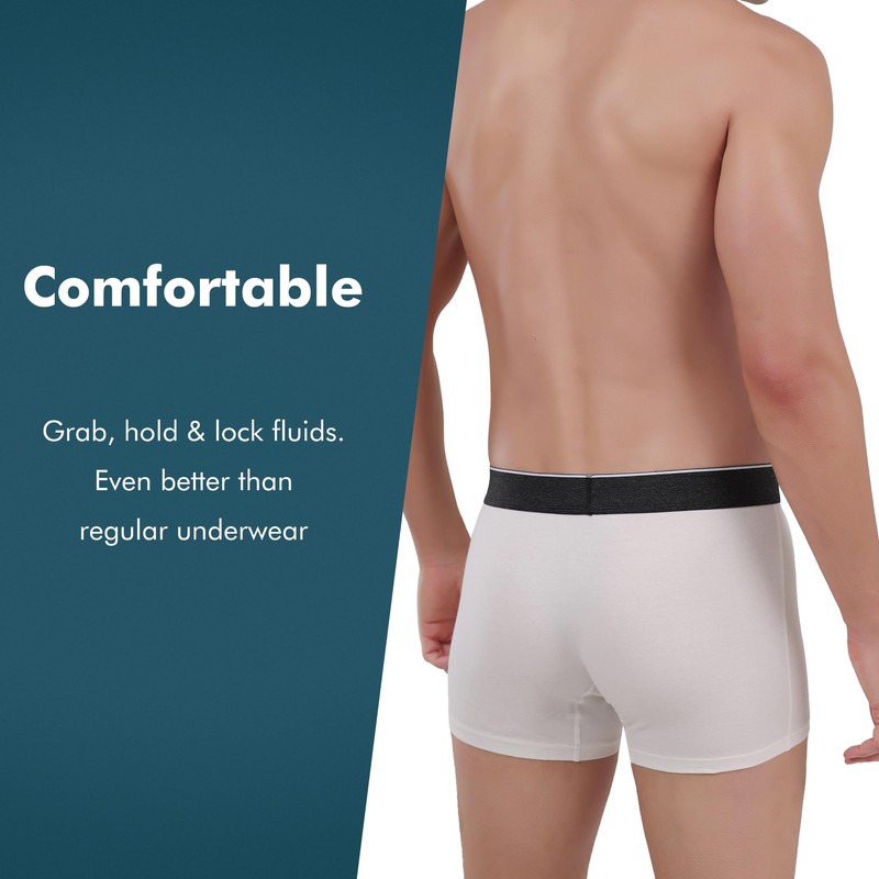 AIRCUTE Men Urinary Incontinence Underwear Washable Absorbency Soft Bladder Leak
