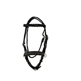 pony bridle and side pull hackamore black and camo