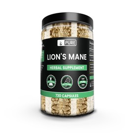 PURE ORIGINAL INGREDIENTS Lion's Mane (730 Capsules) No Magnesium or Rice Fillers, Always Pure, Lab Verified