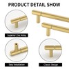 Amerdeco 10 Pack Gold Cabinet Pulls 96mm Hole Center Cabinet