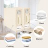 DELLAN Bed Sheet Organizer, Linen Closet Organizers and Storage, Foldable