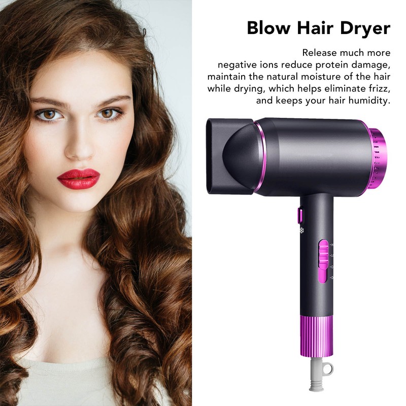 Hair Dryer Fast Drying Powerful Frizz Smoothing Professional Portable Adjustable
