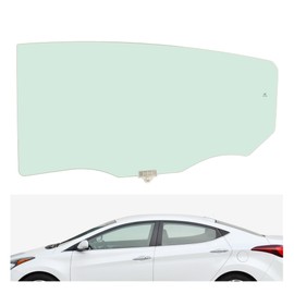 JMTAAT Rear Left Door Window Glass Compatible with 2011-2016 Hyundai Elantra 4 Door Sedan Light Green Tempered Glass - Driver (L.H) Side