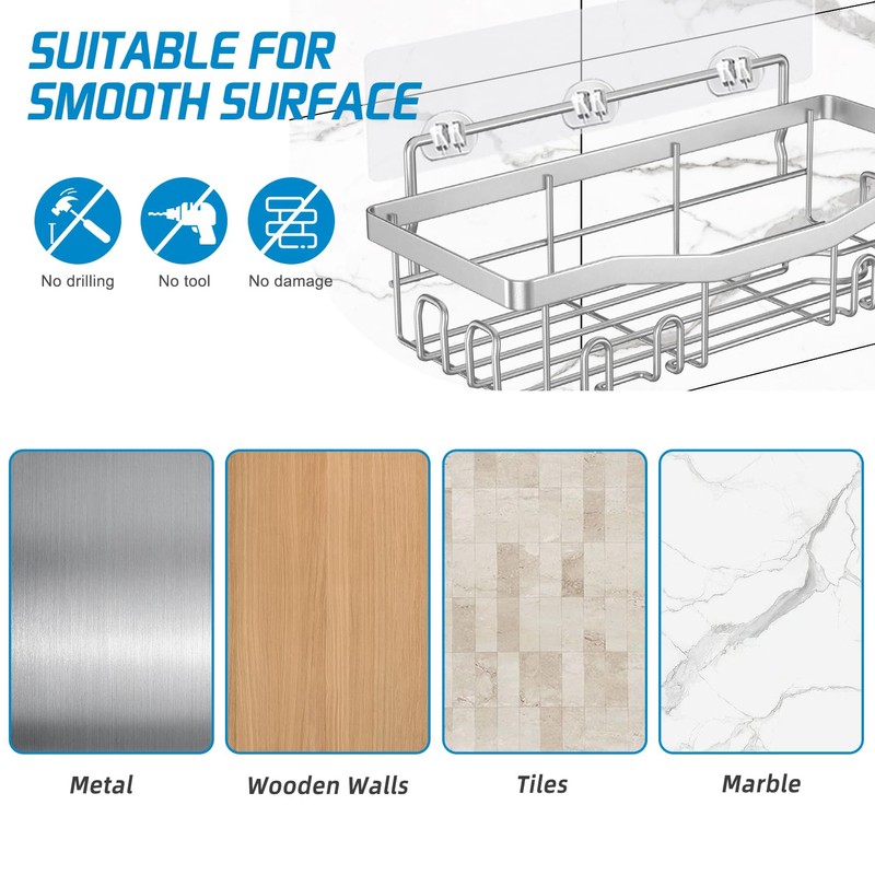 Youvip Shower Caddy, Shower Organizers [5-Pack], Rustproof Bathroom Shower Shelves
