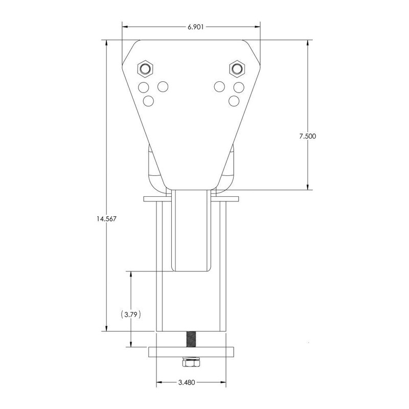 Extreme Max 5001.1387 Stake Pocket Spare Tire Carrier with D-Ring