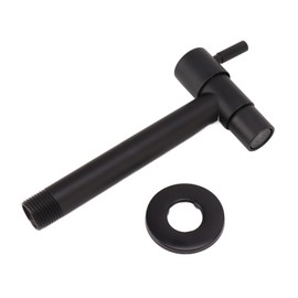 G1/2 Wall Mounted Cold Water Tap 304 Stainless Steel Single Handle Cold Faucet Bathroom Garden Faucet Tap Black for Mop Pool