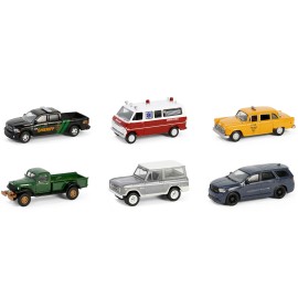 DCD Greenlight's for Hollywood Series Set of 6 1/64 Scale Diecast Model Cars Release 42