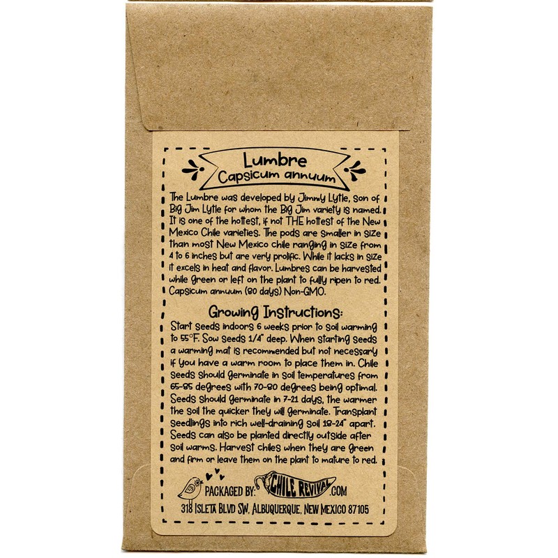 Hatch Chile Seeds from Chile Revival - Qty 20 (Hot