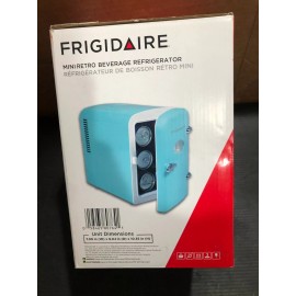FRIGIDAIRE MINIRETRO BEVERAGE REFRIGERATOR, 7.09"(W)x9.84"(D)x10.35"(H) NEW