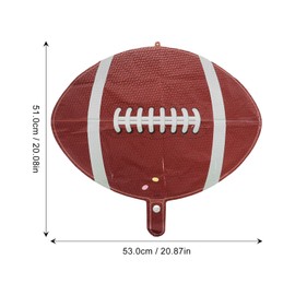 12Pcs Football Party Supplies Kit, Reusable Aluminum Foil Football Balloons, Large Size Foil Mylar Rugby Ball Balloons for Party Decor