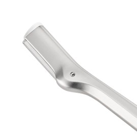 Tweezerman Eyebrow Razor with 3 Replacement Blades and Safety Cap (Stainless Steel)