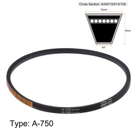 sourcing map A-780 V-belt drive belt, 780 mm, inside 13 mm, width 8 mm, thickness rubber for power transmission, power transmission