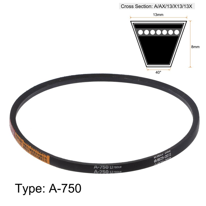 sourcing map A-780 V-belt drive belt, 780 mm, inside 13