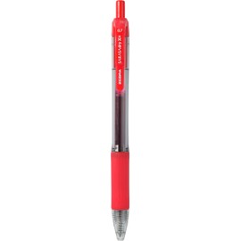 Zebra Pen Sarasa Gel Retractable Pens, Red, 12 Pack