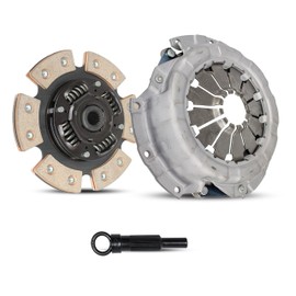 Clutch Kit Compatible With SX4 Base Crossover Le Sport Gts S Se JLX Jx Hatchback Sedan 2007-2010 2.0L L4 GAS DOHC Naturally Aspirated (5 Speed Transmission Only; 6-Puck Clutch Disc Stage 2; 04-109CB)