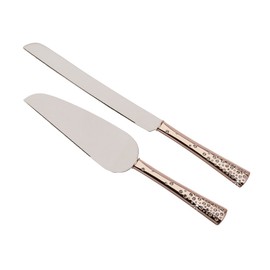 Galaxy Rose Gold Knife and Server Set