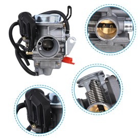 Hoypeyfiy PD24J 24mm Carburettor Replacement for GY6 125cc 150cc ATV Go Kart Scooter QMJ/QMI157 QMJ/QMI152 Engine