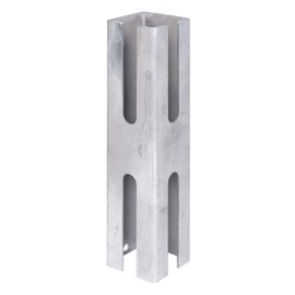 Alberts 672645 Fence Post Adapter | For Extending Existing Fence Posts | Hot-Dip Galvanised | Length 250 mm | For Posts 60 x 60 mm