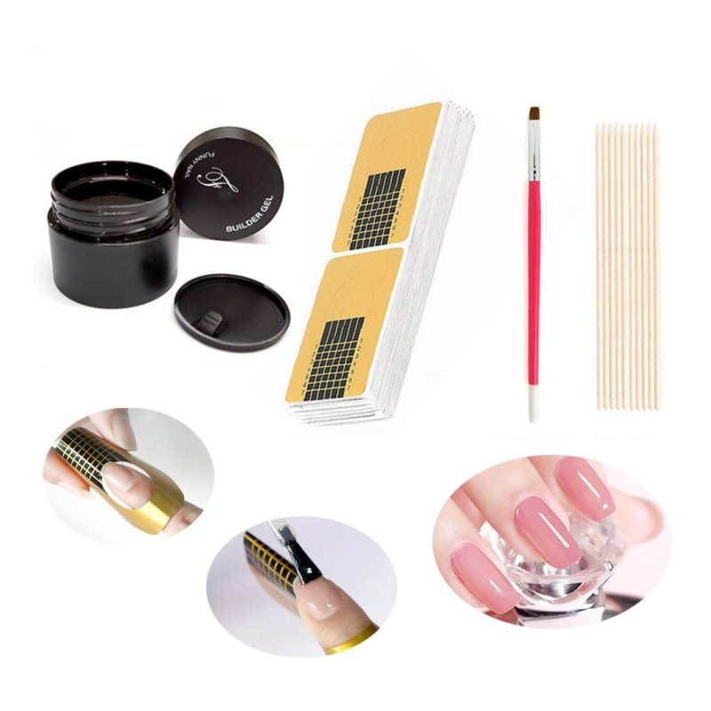 Pingshow37 Builder Gel and Nail Art Extension Gel Form Set