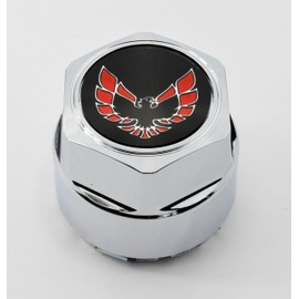 GM Restoration One New 77-81 Pontiac Firebird Trans Am TA Snowflake Turbo Wheel Chrome Center Cap Red Bird