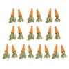 20pcs Carrot Shaped Hamster Toy Teeth Grinding Decorative Crude Fiber