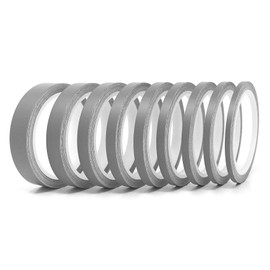 Finest Folia 10 Meter Matt Zierstreifen Auto LKW Motorrad Boot Modellbau Basteln DIY Deko Dekorstreifen Seitenstreifen Klebestreife selbstklebend (Silbergrau matt, 5mm Breite)