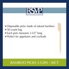 RSVP International Compostable Bamboo Serving & Cocktail Picks, Appetizer, 50-Count,
