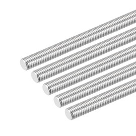 sourcing map 5 Pack M8x180mm Fully Threaded Rod 304 Stainless Steel Right Hand Threads Rod Bar Studs Clamps and U-Bolts