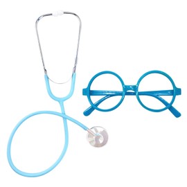 CQQNIU 1 Toy Stethoscope And 1 Round Glasses, Children'S Stethoscope, Children'S Simulation Game Props, Children'S Educational Toys