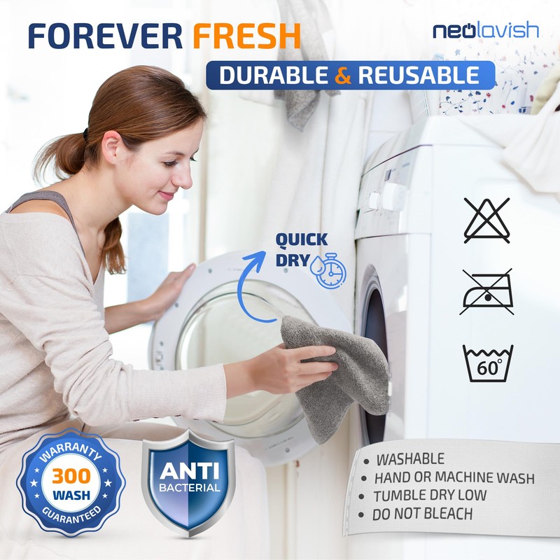 NeoLavish 12pcs - Microfibre Cleaning Cloth - Kitchen Cloth for