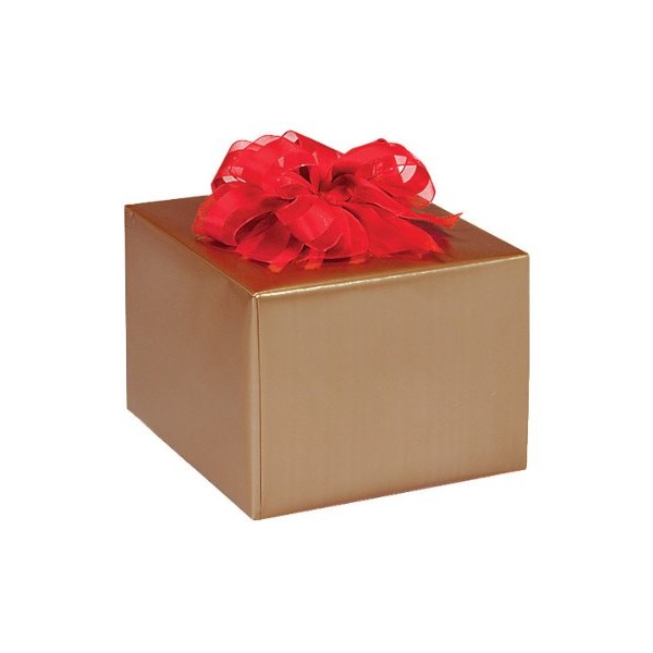 Gold Recycled Gloss 24"x85'Solid Color Gift Wrap Cutter Box (2