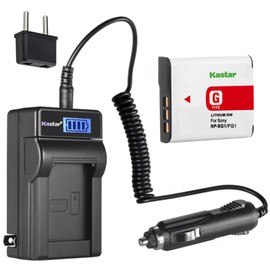 Kastar 1-Pack NP-BG1 NP-FG1 Battery and LCD AC Charger Compatible with Sony Cyber-Shot DSC-H3, Cyber-Shot DSC-H7, Cyber-Shot DSC-H9, Cyber-Shot DSC-H10, Cyber-Shot DSC-H20, Cyber-Shot DSC-H50 Cameras