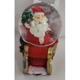 Hobby Lobby Santa Claus Red Christmas Sleigh Snow Globe