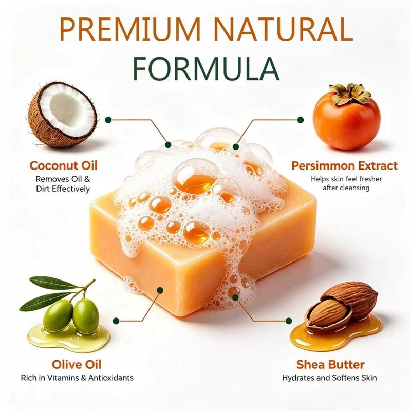 Persimmon Soap Bar – Gentle Daily Cleansing Bar for Men