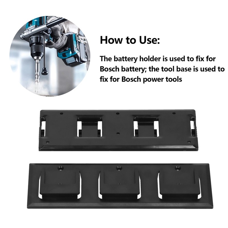 Power Tool Battery Holder Set 3 Hole Mount Ready Dock