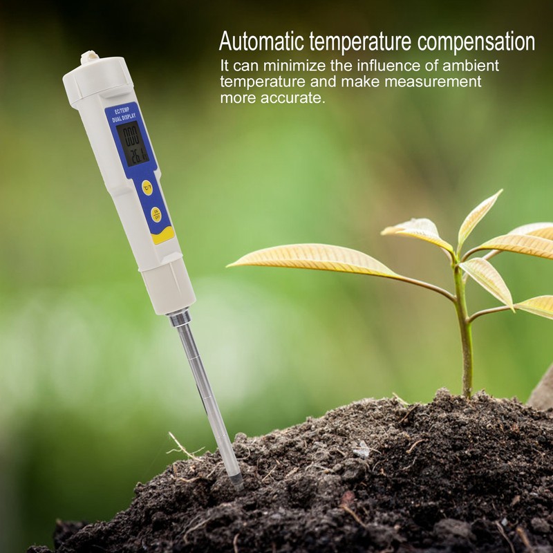 Portable 2‑in‑1 Digital Soil Tester EC and Temperature Tester Meter