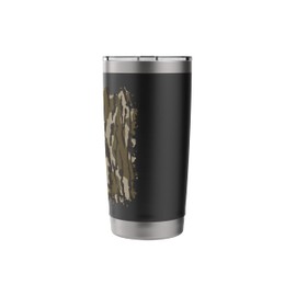Turkey Feather Forest Camouflage Bottomland Camo Stainless Steel Insulated Tumbler