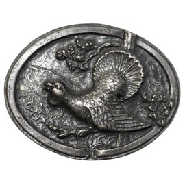 BELTINGER Auerhahn Belt Buckle 4.0 cm | Buckle Interchangeable Buckle Belt Buckle 40 mm Solid | for Hunting Outfit | Interchangeable Belt up to 4 cm, Antique silver