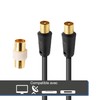 APM 408019 - TV Cable Male/Male 9.52mm + Female Adapter