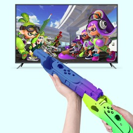 スプラトゥーン3 専用 ゲームガン Switch/Switch OLED Joy-conハンドル スプラトゥーン3 シューティングゲームガン 没入感体験 Switchのシューティングゲーム用に設計 ハンドル パーティ シューティングゲーム コントローラー