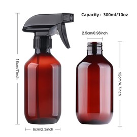 Teyssor Teyssor Spray Bottles Water Spray Bottle for Plant 2 Packs- BPA Free -10 oz/300 ml Plastic Refillable Containers Fine Mist Small Spray Bottle with Adjustable Nozzle for Hair, Cooking, Cleaning