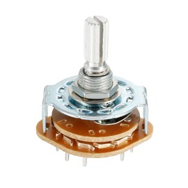 uxcell 2P6T 2 Pole 6 Position Selectable Single Deck Band Channel Rotary Switch Selector