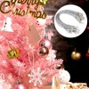 100Pcs Christmas Tree Ornament Hanger String Silver Ribbon with Snap