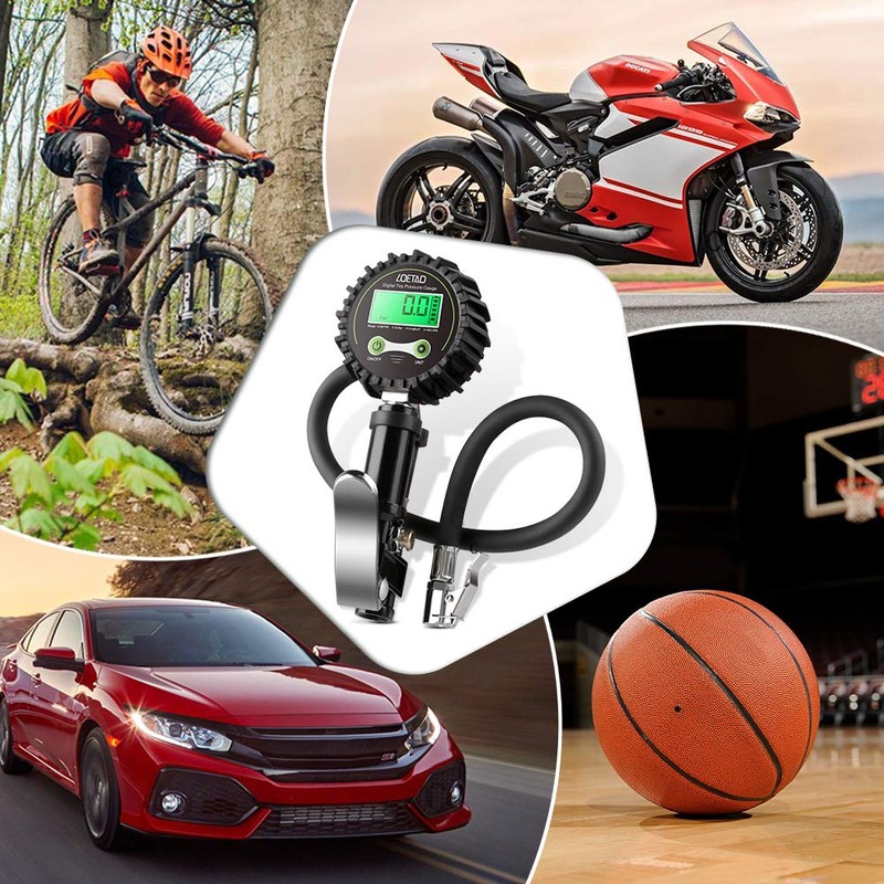 LOETAD Tyre Inflator Digital Tyre Pressure Gauge 200 PSI High